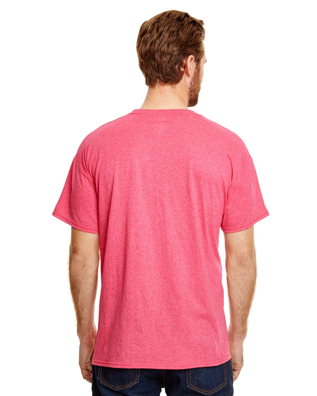 Hanes Adult Perfect-T Triblend T-Shirt,RED TRIBLEND,L