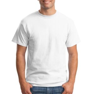 Hanes mens 6.1 oz. Beefy-T(5180)-WHITE-XL-4PK