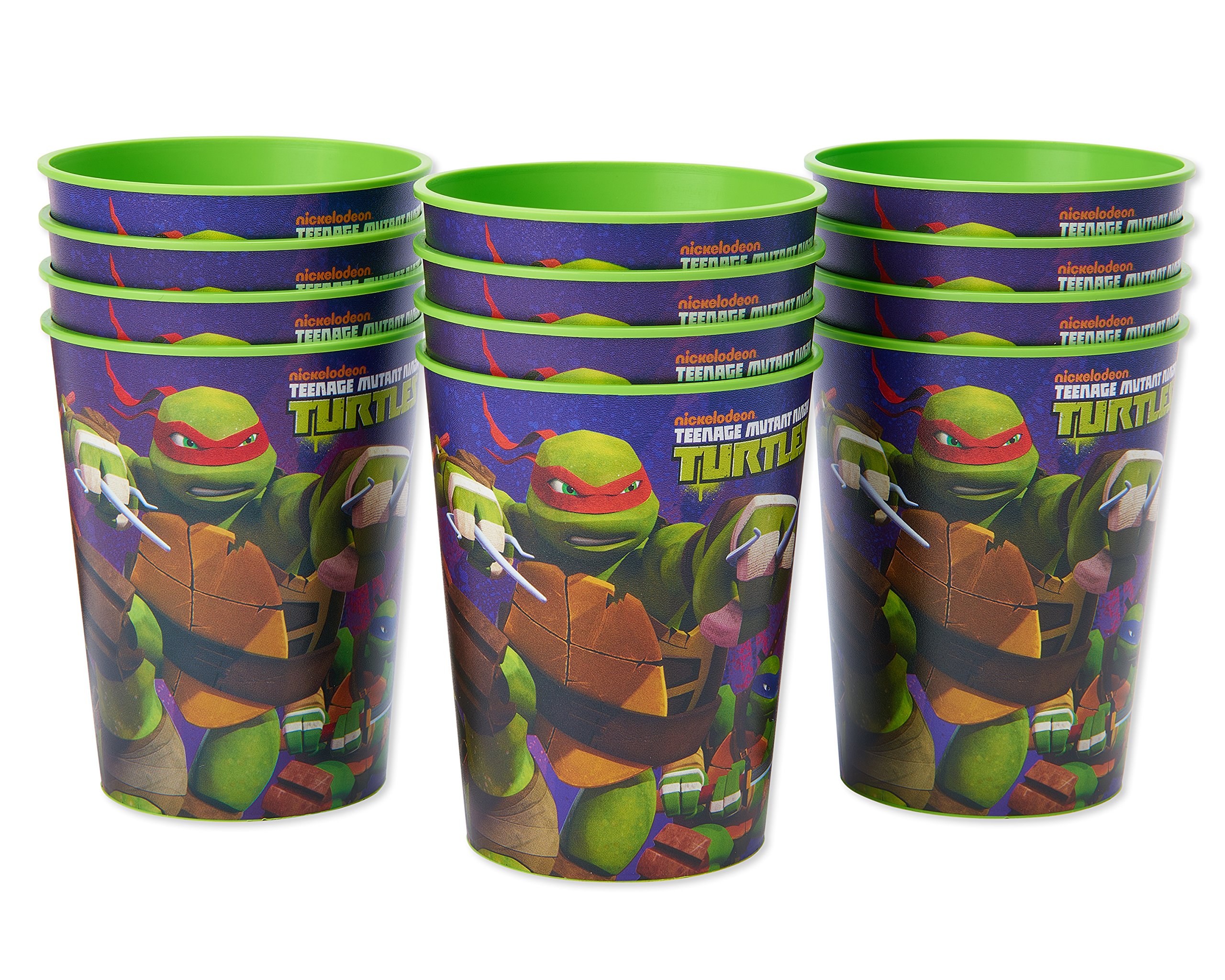 American Greetings Teenage Mutant Ninja Turtle (TMNT) Party Supplies, 16 oz. Reusable Plastic Party Cup (12-Count)