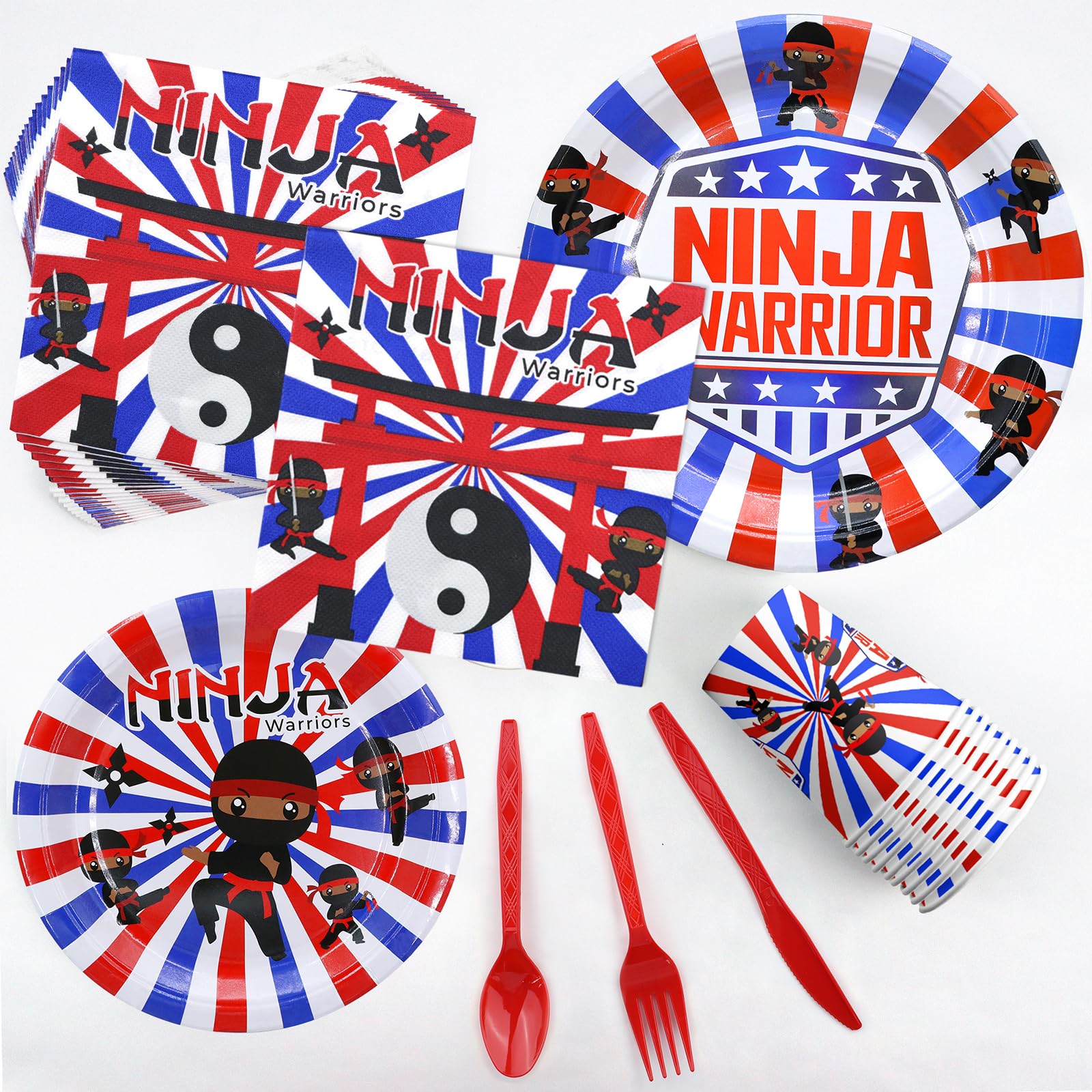 Ninja Party Favor Ninja Party Supplies Ninja Party Plates and Napkins Ninja Party Tableware