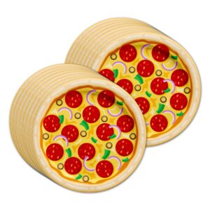 Pizza Birthday Party Supplies Set Plates Napkins Cups Tableware Kit for 16