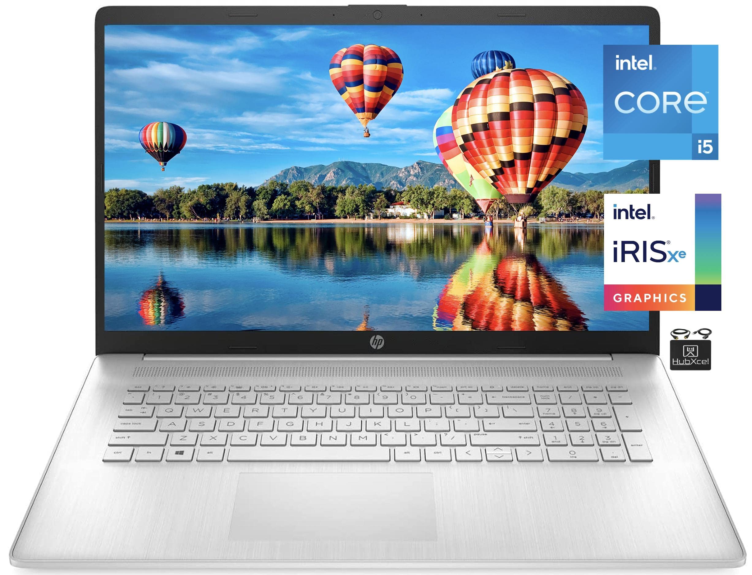 HP 2022 Pavilion 17.3-inch IPS FHD Laptop, Intel Quad Core i5-1135G7 (Beats i7-1065G7,Upto 4.2GHz), Iris Xe Graphics, 32GB RAM, 1TB PCIe SSD,Backlit Keyboard, WiFi 5,Webcam, Windows 11+HubxcelCables