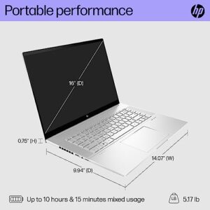 HP Envy 16 inch Laptop, WQXGA 48-120Hz Display, Intel Evo Powered by 13th Generation Intel Core i7-13700H, 16 GB RAM, 512 GB SSD, Intel Arc A370M Graphics, Windows 11 Home, 16-h1010nr (2023), Silver