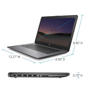 HP 2021 Newest Premium 14 inch HD Laptop, Intel Dual-Core Processor Up to 2.6GHz, 4GB RAM, 64GB eMMC Storage, Webcam, Bluetooth, HDMI, Wi-Fi, Brilliant Black, Windows 11 with 1 Year Microsoft 365