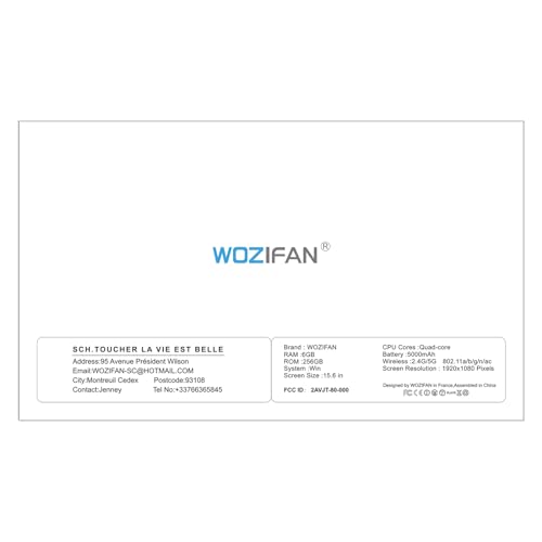 WOZIFAN 15.6 Inch Laptop Computer 6GB DDR4 256GB SSD 1920x1080 IPS Display Win 11 Laptop Celeron J4105 1.5Ghz(Up to 2.5Ghz) 4-Core Processor Notebook 2.4G+5G WiFi BT4.2 Adapter Wireless Mouse-Gray