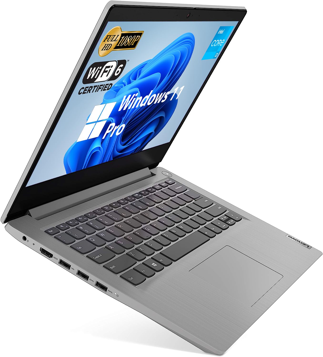 Lenovo IdeaPad 3 Laptop, 14" FHD Display, Dual-core Intel i3-1115G4, 20GB RAM, 2TB SSD, Webcam, HDMI, 4 in 1 Card Reader, Dolby Audio, WiFi 6, 7.5 Hours Battery Life, Windows 11 Pro, Grey, MarsPC