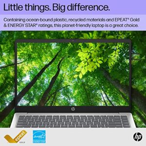 HP 14 inch Laptop, HD Display, AMD Athlon Gold 7220U, 4 GB RAM, 128 GB SSD, AMD Radeon Graphics, Windows 11 Home in S Mode, 14-em0010nr (2023),Silver