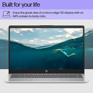 HP 14 inch Laptop, HD Display, AMD Athlon Gold 7220U, 4 GB RAM, 128 GB SSD, AMD Radeon Graphics, Windows 11 Home in S Mode, 14-em0010nr (2023),Silver