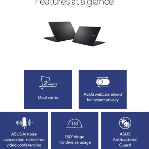 ASUS 2023 Newest Vivobook 16 Laptop, 16” WUXGA (1920x1200) 16:10 Laptop, Intel Core i5-1235U CPU, 8GB RAM, 512GB SSD, Intel UHD Graphics, Wi-Fi, Business & Student, Windows 11 Home, with Laptop Stand