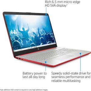 HP Pavilion 15 15.6-inch HD Laptop - Intel Pentium Processor - 8GB DDR4 - 128GB SSD - Webcam - USB-C - HDM - WiFi - Windows 10 S - Scarlet Red - TiTac Accessory (Renewed)