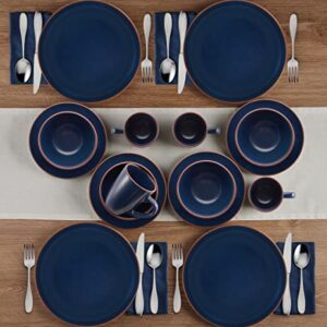 Pfaltzgraff Hunter 16 Piece Dinnerware Set, Service for 4, Blue