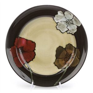 pfaltzgraff painted poppies, stoneware dinner plate