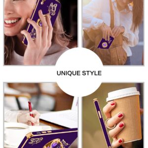 BENTOBEN iPhone XR Case, Phone Case iPhone XR 6.1, Slim Fit Gold Butterfly Design Kickstand Ring Holder Shockproof Protection Soft TPU Bumper Drop Protective Girl Women Boy iPhoneXR Cover, Deep Purple