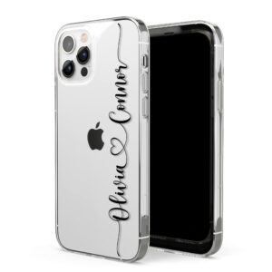 LianaCases Custom Name Case for iPhone 15 14 13 12 11 Pro Max mini SE Xr Xs X 10r 10s 10 8 Plus 7 Personalized Handwritten Style Clear Phone Cover