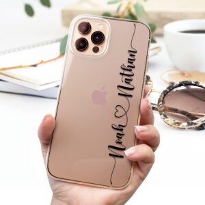 LianaCases Custom Name Case for iPhone 15 14 13 12 11 Pro Max mini SE Xr Xs X 10r 10s 10 8 Plus 7 Personalized Handwritten Style Clear Phone Cover