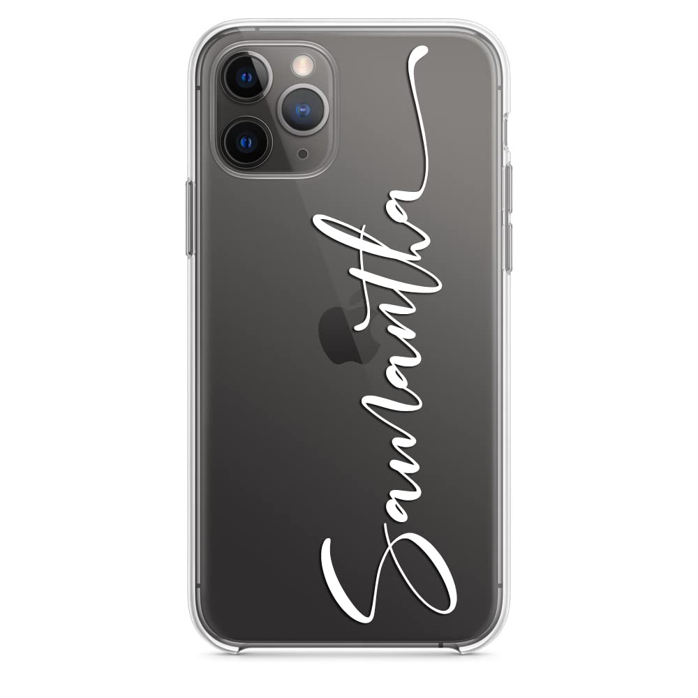 Personalized Case for iPhone 14 Pro Max 13 mini 12 11 SE XR XS X 10R 10S 10 8 Plus 7, Custom Name Case, Handwritten Style Clear Phone Cover