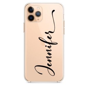 Personalized Case for iPhone 14 Pro Max 13 mini 12 11 SE XR XS X 10R 10S 10 8 Plus 7, Custom Name Case, Handwritten Style Clear Phone Cover