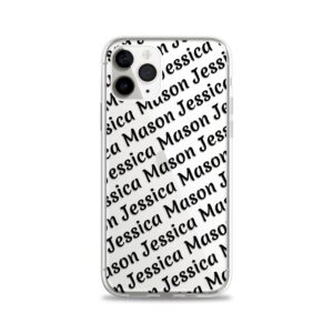 case charming personalized name case for iphone 15 pro max 14 13 mini 12 11 xs xr x 10s 10r 10 8 plus 7 se custom monogram clear phone cover