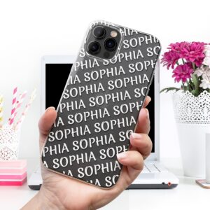 Case Charming Personalized Name Case for iPhone 15 Pro Max 14 13 mini 12 11 Xs Xr X 10s 10r 10 8 Plus 7 Se Custom Monogram Clear Phone Cover