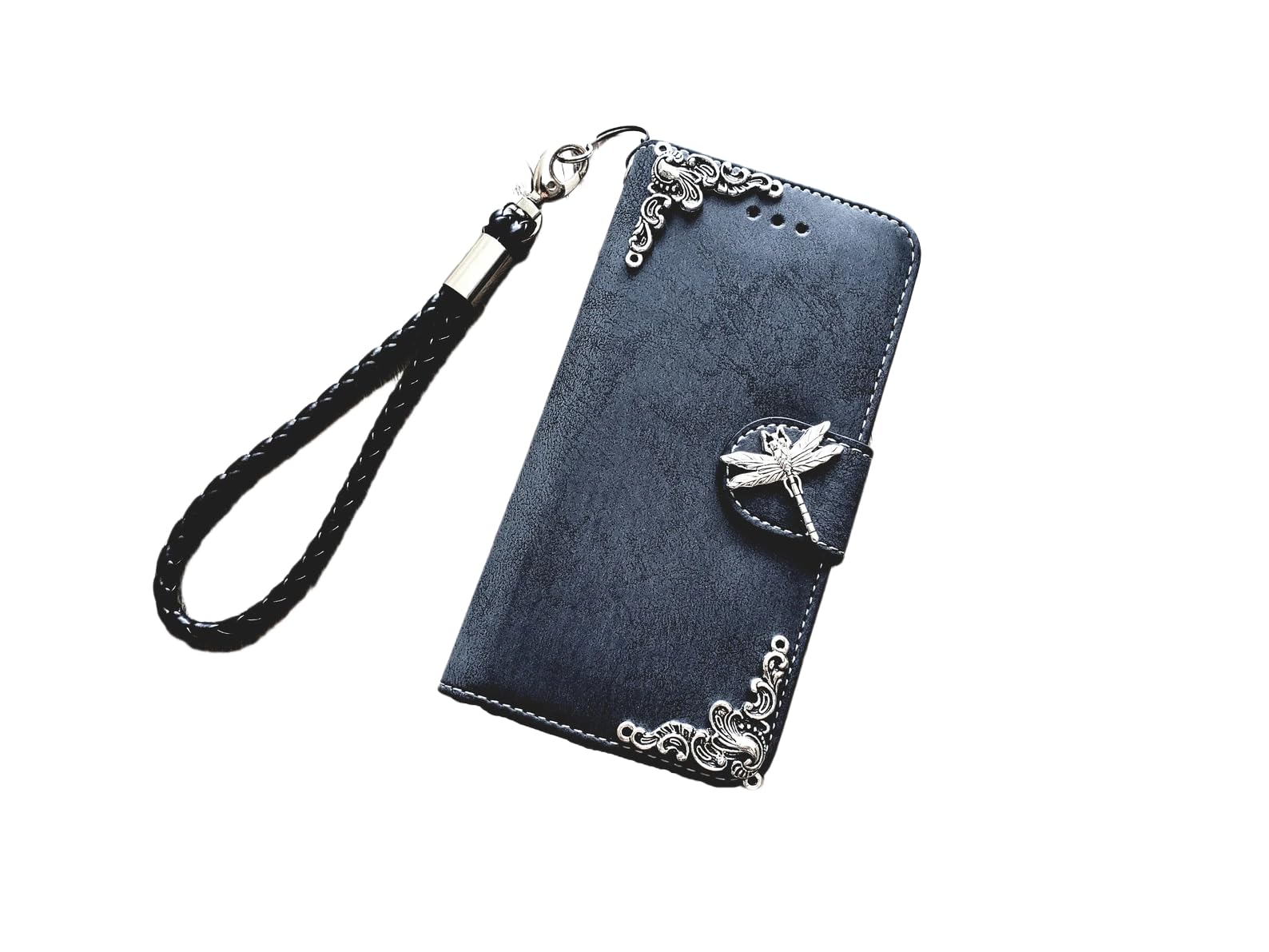 Dragonfly phone leather wallet removable case for iPhone X XS XR 11 12 13 14 Pro Max Galaxy S23 S22 S21 S20 Ultra Note 20 10 Plus Mn1301