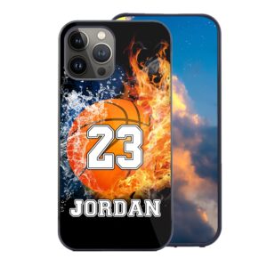 Custom Basketball Design with Your Own Name and Number Rubber Cover Phone case for iPhone 15 14 11 12 13 Pro Max Mini XR XS Max 8 Plus SE 2 6S PLUS 5S