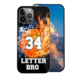 Custom Basketball Design with Your Own Name and Number Rubber Cover Phone case for iPhone 15 14 11 12 13 Pro Max Mini XR XS Max 8 Plus SE 2 6S PLUS 5S