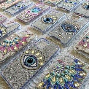 Bling Evil Customize Phone Case Compatible with Iphone 14 - Protective Case for iPhone 15 Pro, Heavy Duty, Slim Fit Eye Design | Iphone XR