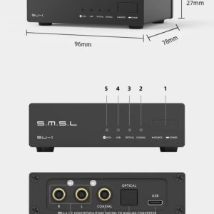 S.M.S.L SU-1 MQA MQA-CD Audio Decoder AK4493S XU316 768kHz/32Bit DSD512 Hi-Res DAC