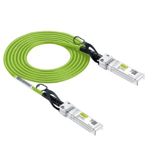 [green] colored 10g sfp+ dac cable - twinax sfp cable for ubiquiti unifi devices, 2-meter(6.5ft)