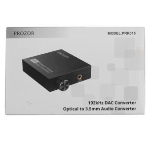 PROZOR 192kHz Digital to Analog Audio Converter, DAC Digital SPDIF Optical Toslink to 3.5mm Converter