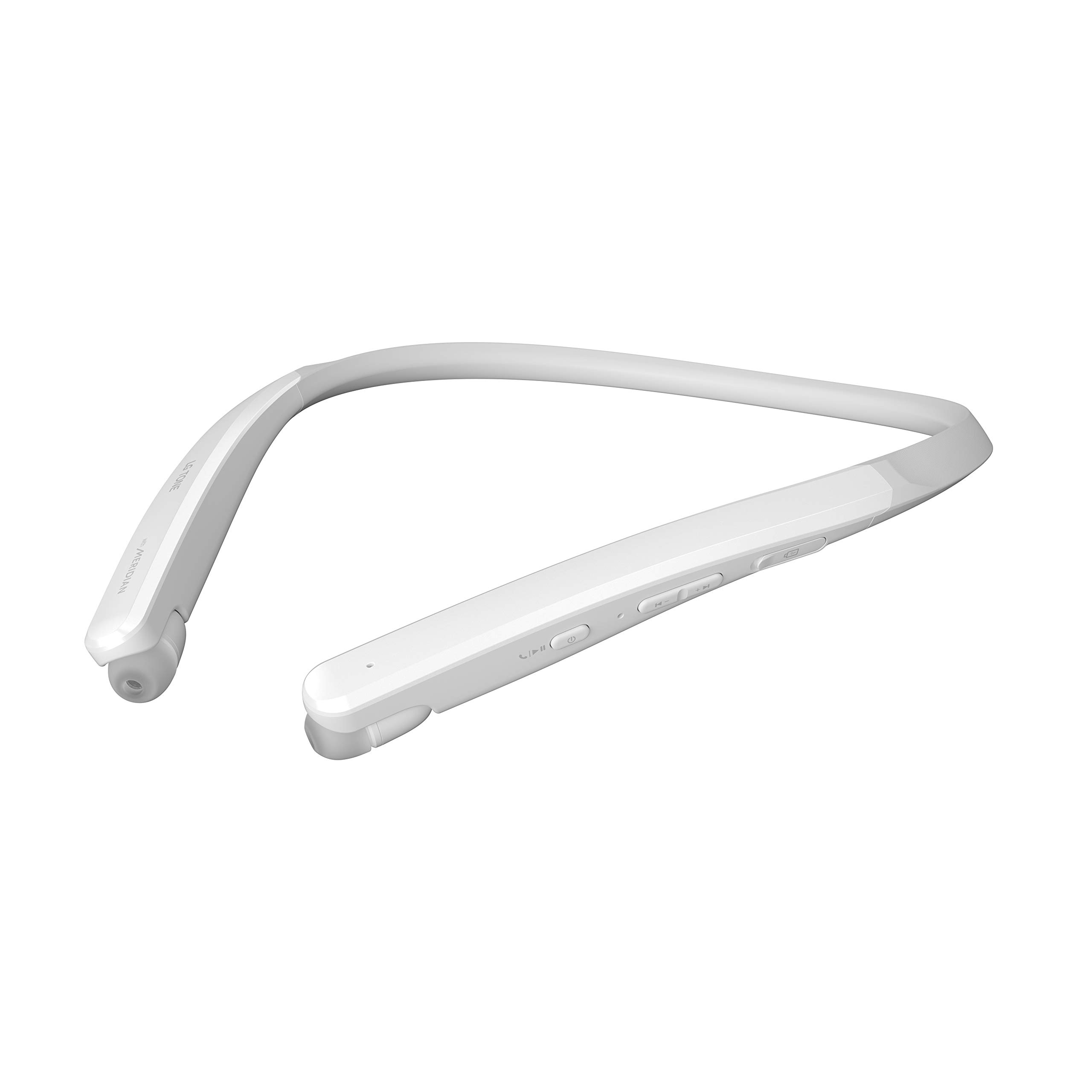 LG TONE Flex Wireless Bluetooth Stereo Neckband Earbuds HBS-XL7-32-Bit Hi-Fi DAC, Meridian Audio, White