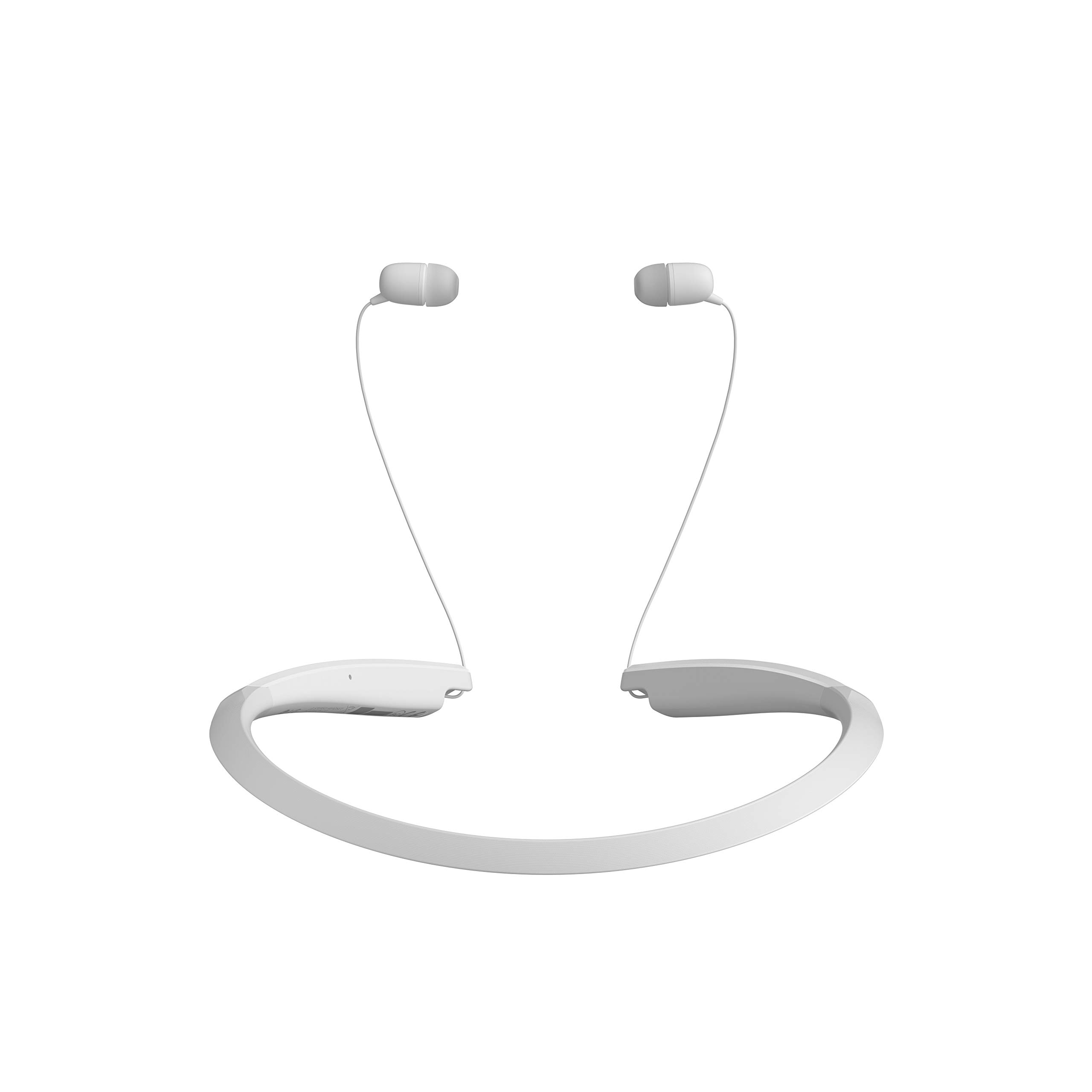 LG TONE Flex Wireless Bluetooth Stereo Neckband Earbuds HBS-XL7-32-Bit Hi-Fi DAC, Meridian Audio, White