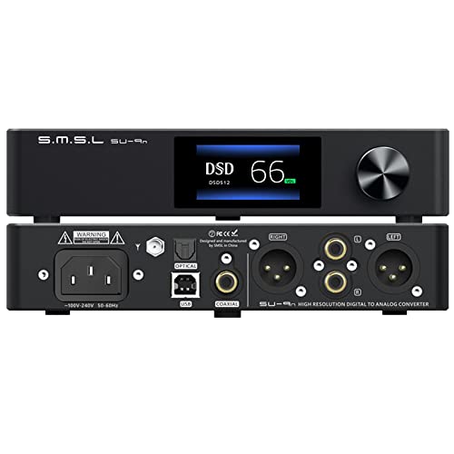 S.M.S.L SU-9n ES9038PRO XMOS XU208 Bluetooth 5.0 SMSL DSD512 RCA/XLR LDAC APTX/HD Decoder High Resolution Audio DAC