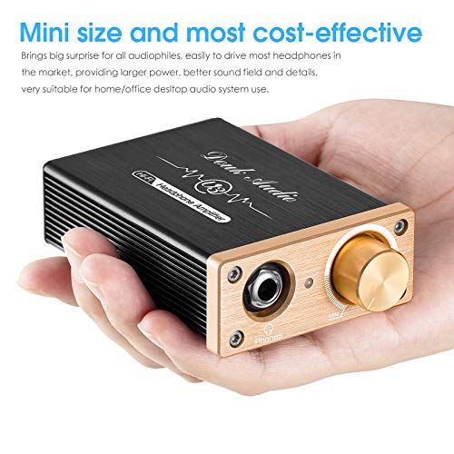 Douk Audio U3 Headphone Amps, Mini Hi-Fi Amplifier for Home Desktop PC 6.35mm / 3.5mm Headsets, Class A, RCA Input, DC 5V