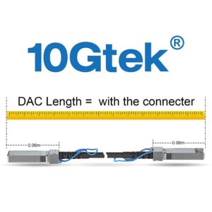 10Gtek# [10-Pack 10G SFP+ DAC Cable - 10GBASE-CU Passive Direct Attach Copper Twinax SFP Cable for Cisco SFP-H10GB-CU1.5M, Ubiquiti UniFi, D-Link, Supermicro, Netgear, Mikrotik, Fortinet, 1.5m