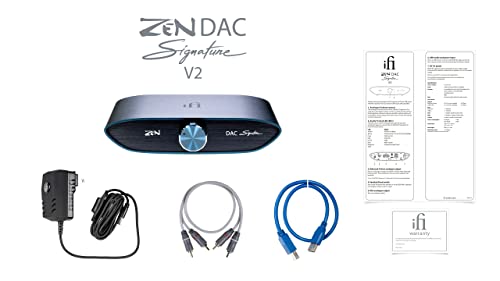 iFi Zen DAC Signature V2 HiFi Desktop DAC (Digital Analog Converter) with USB3.0 B Input/Outputs 4.4mm Balanced/RCA