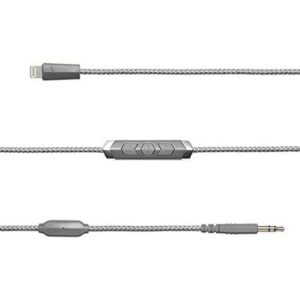 v-moda speakeasy dac/amp 3-button lightning cable - grey