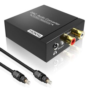 digital to analog audio converter by golden^li dac digital spdif optical to analog l/r rca converter toslink optical to 3.5mm for ps3 xbox hd dvd ps4 amps