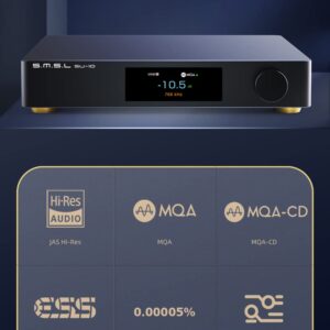 S.M.S.L SU-10 MQA Decoder Dual ES9038PRO Support MQA-CD High-Performance Audio DAC 32Bit/768kHz DSD512 Hi-Res Audio Support LDAC,Aptx/HD,SBC,AAC