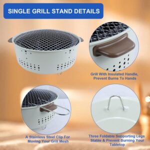 11.6 Inch Portable Charcoal Grill for Camping, Mini Charcoal Grill Folding Leg Grill with Wire Mesh, Multifunctional Portable Grill Camping for Home Party Travel Barbecue Camping Picnic