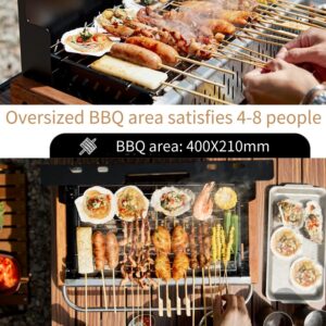 Naturehike Charcoal Grills Portable Charcoal Grill BBQ Grill Small Folding Tabletop Grill Mini Stainless Steel Outdoor Cooking Propane Grill Camping Beach Traveling Picnic Backyard (grey)