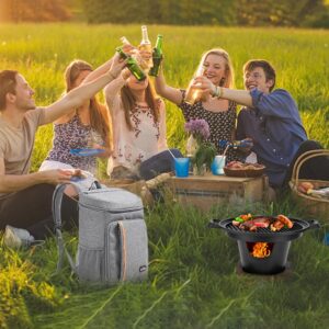 6.9x4.9in Portable BBQ Grill Detachable Non Stick Mini Charcoal Grill Barbecue Desk Tabletop Outdoor for Traveling Picnics Camping Outdoor,for 1 to 2 People