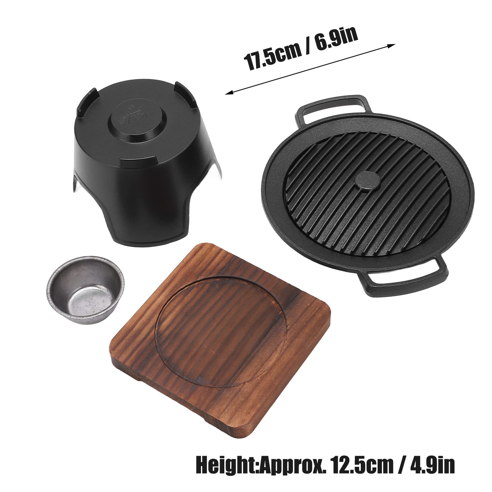 6.9x4.9in Portable BBQ Grill Detachable Non Stick Mini Charcoal Grill Barbecue Desk Tabletop Outdoor for Traveling Picnics Camping Outdoor,for 1 to 2 People