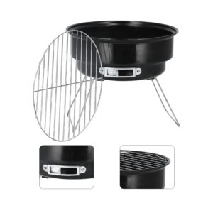 Mini Round Barbecue Grill Set Portable Iron Charcoal Grill for Home Kitchen BBQ Picnic Camping Electric Contact Grills