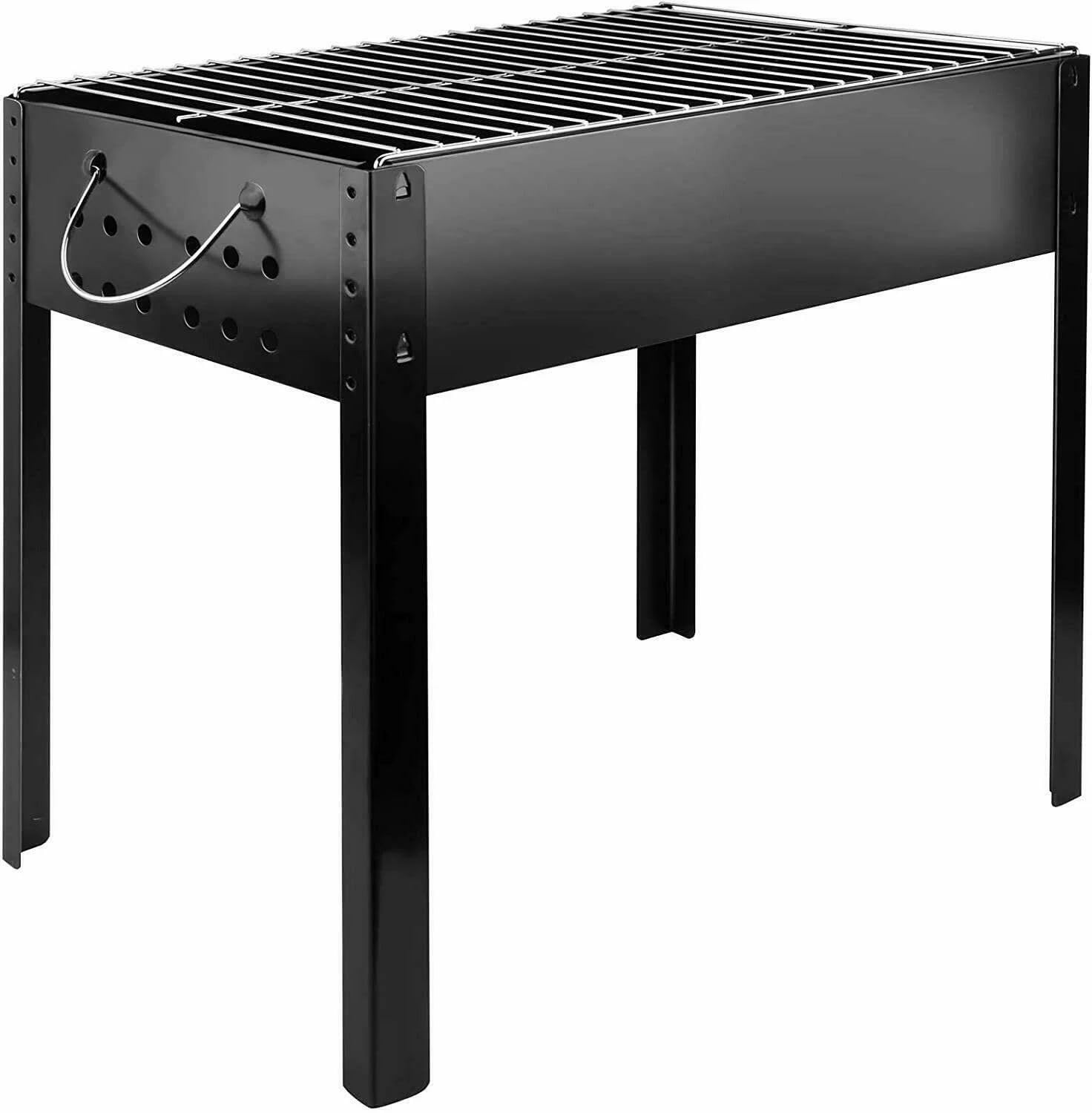 Portable Grill Stand Charcoal Detachable BBQ Grill, Mini Tabletop Camping Barbecue Grill by Amebee for Outdoor Backyard Charcoal Barbecue Grill Party (Portable Grill Stand)