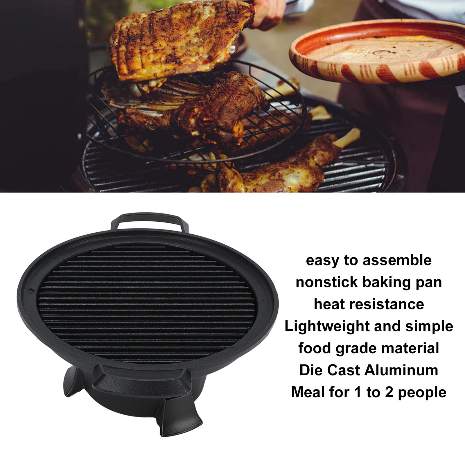 Mini Grill Set Outdoor Grill Stove Desktop Portable Grill Portable Die-casting Aluminum charcoal brazier Grill Non-stick Grill Cast Aluminum Small Grill Non-stick Food Grade Picnic Camping