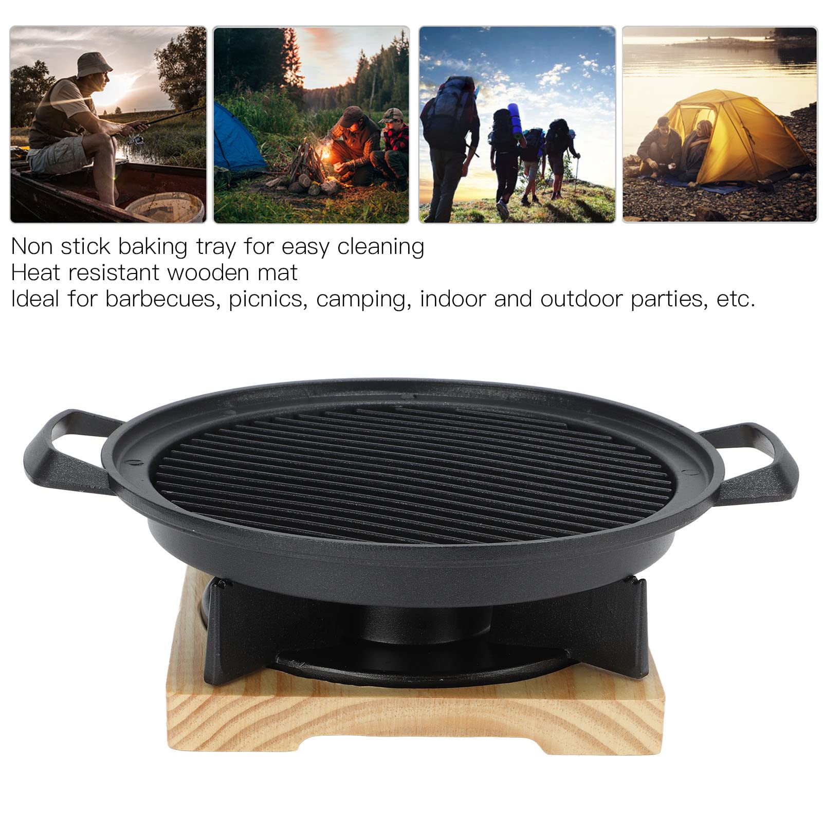 Outdoor Grill Stove Mini Grill Set Desktop Portable Grill Portable Die-casting Aluminum charcoal brazier Grill Non-stick Grill Cast Aluminum Small Grill Non-stick Food Grade Picnic Camping