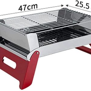 RMENST Charcoal Grill Mini Stainless Steel Folding Portable BBQ for Outdoor Cooking Camping Hiking Picnics