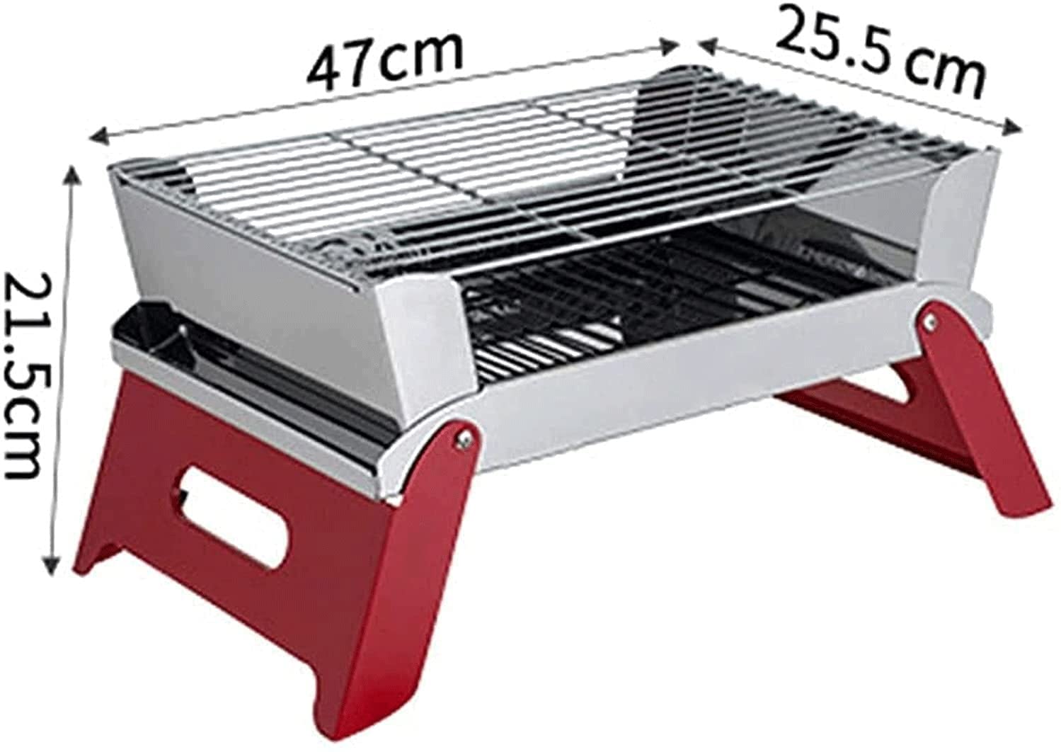 RMENST Charcoal Grill Mini Stainless Steel Folding Portable BBQ for Outdoor Cooking Camping Hiking Picnics