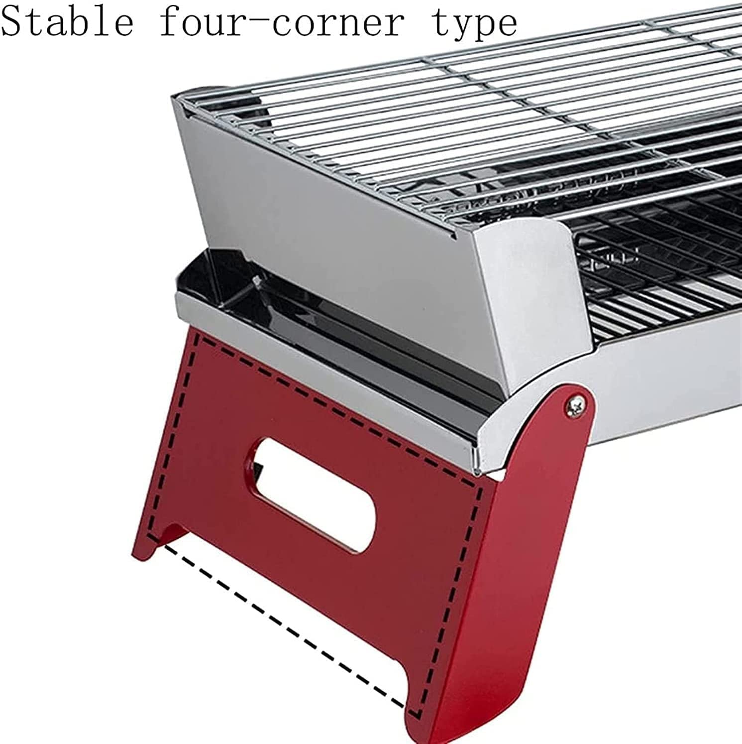 RMENST Charcoal Grill Mini Stainless Steel Folding Portable BBQ for Outdoor Cooking Camping Hiking Picnics